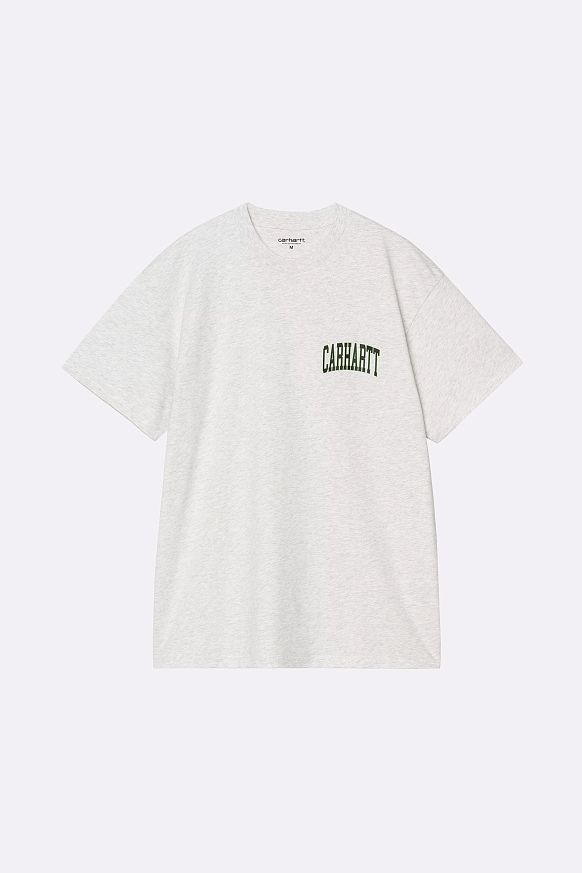 Мужская футболка Carhartt WIP S/S Logo T-Shirt (I034643-ash heather)