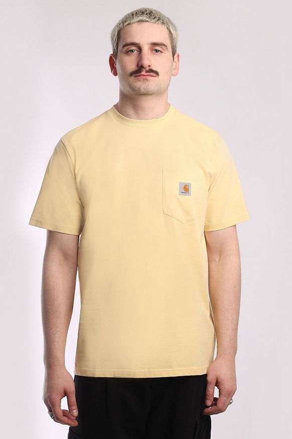 Мужская футболка Carhartt WIP S/S Pocket T-Shirt (I030434-citron) - фото 2 картинки