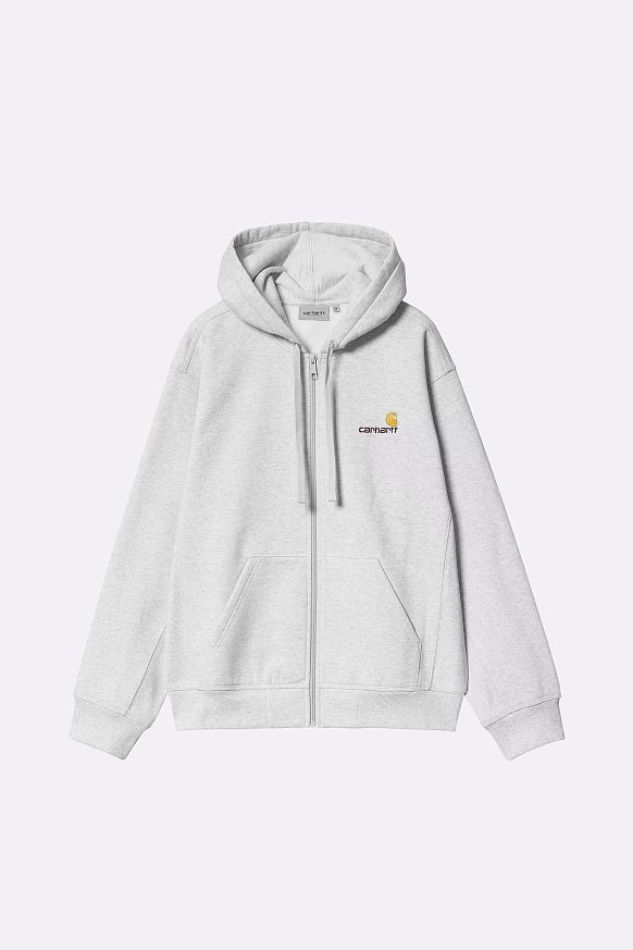 Мужская толстовка Carhartt WIP Hooded American Script Jacket (I033063-Ash Heather)