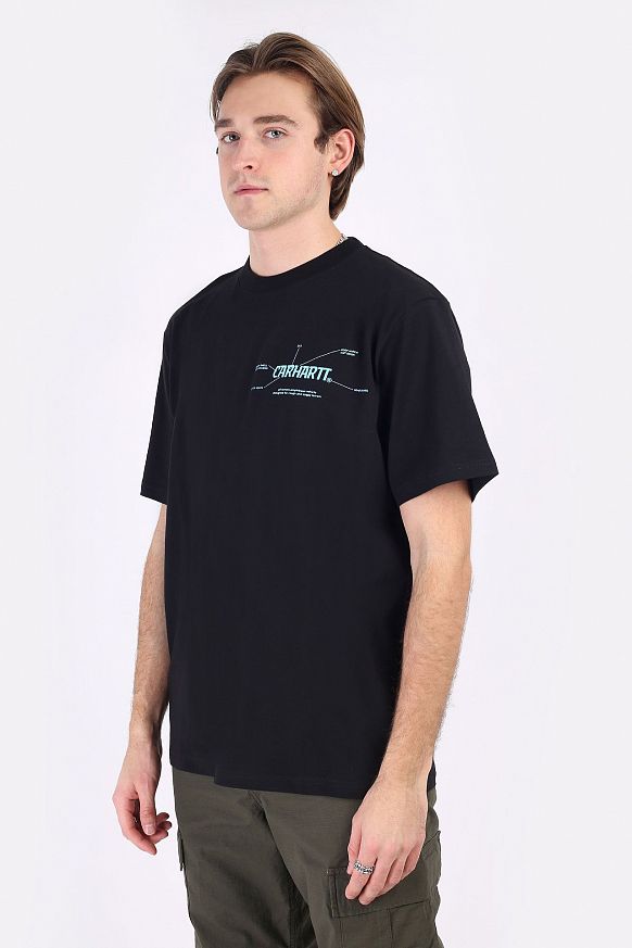 Мужская футболка Carhartt WIP S/S Blueprint T-Shirt (I029979-blk/lgt blue)