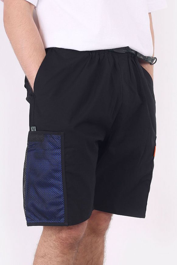 Мужские шорты Butter Goods Mesh Cargo Shorts (Mesh Cargo Shorts-black) - фото 3 картинки