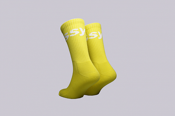 Мужские носки Stussy Jacquard Logo (138603-yellow) - фото 2 картинки