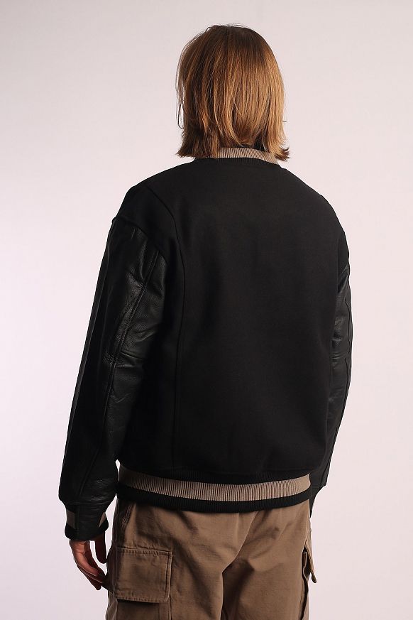 Мужская куртка FrizmWORKS Varcity Jacket (FWOT017-black) - фото 5 картинки