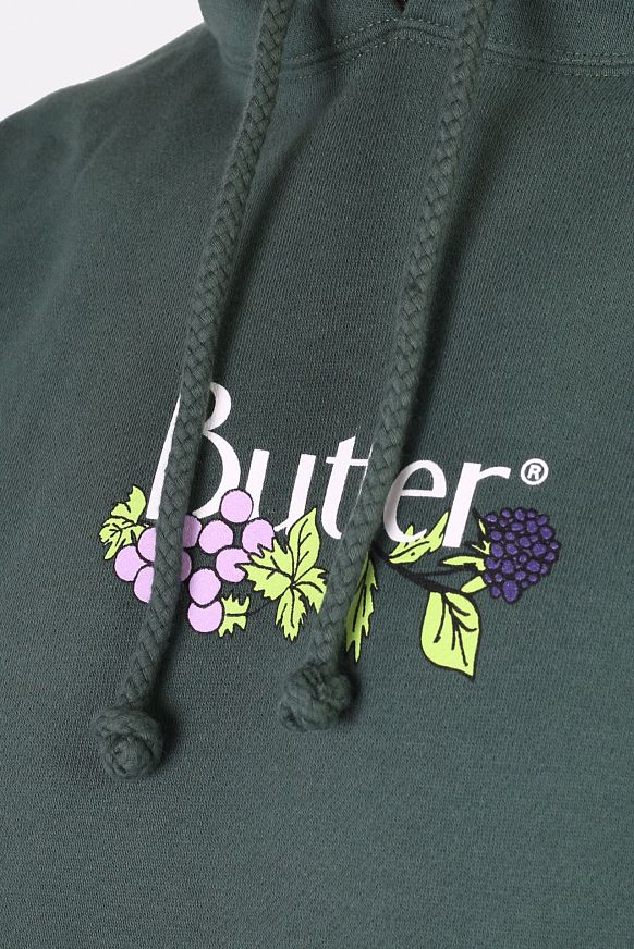 Мужская толстовка Butter Goods Vine Hoodie (Vine h-forest green) - фото 2 картинки