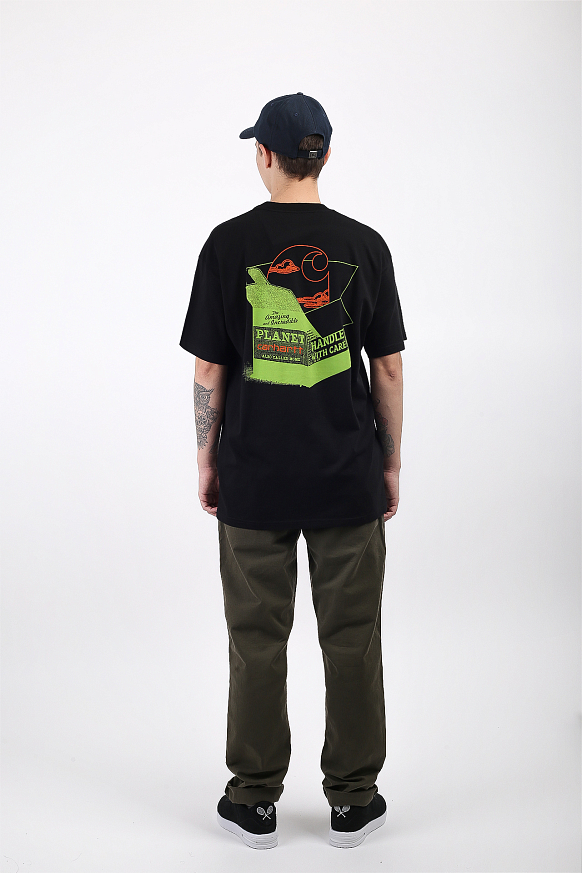 Мужская футболка Carhartt WIP Love Planet T-shirt (I028497-black) - фото 2 картинки