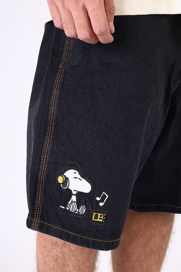 Мужские шорты Butter Goods x Peanuts Radio Denim Shorts (Radio Denim Shorts Black) - фото 2 картинки