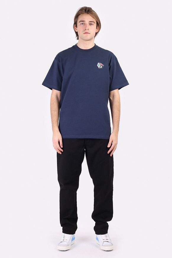 Мужская футболка Carhartt WIP S/S Cube T-Shirt (I030181-blue) - фото 7 картинки