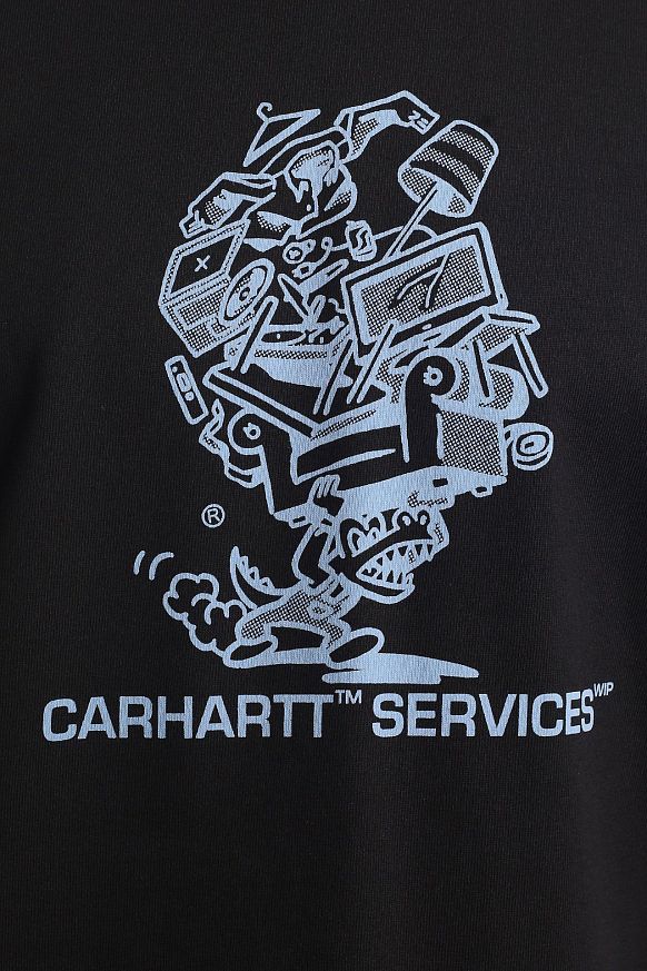Мужская футболка Carhartt WIP S/S Moving Service T-Shirt (I031780-black) - фото 3 картинки