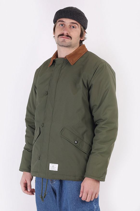 Мужская куртка Alpha Industries Deck Jacket (MJD51500C1 dark green) - фото 2 картинки