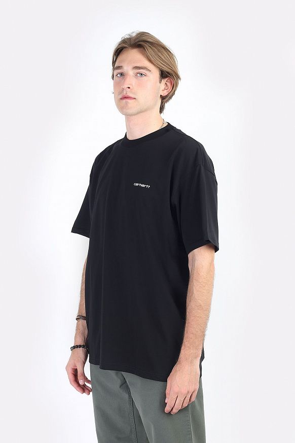 Мужская футболка Carhartt WIP S/S Nils T-Shirt (I030111-black/white) - фото 4 картинки