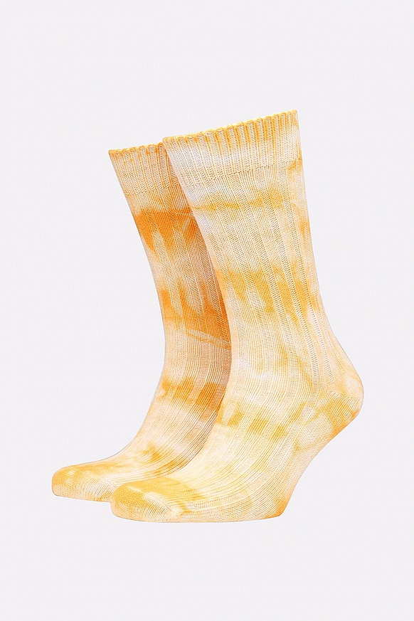 Мужские носки Stussy Dyed Ribbed Crew (138741-yellow)