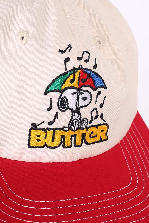 Кепка Butter Goods x Peanuts Umbrella 6panel Cap (Umbrella 6panel CAP Bone/) - фото 2 картинки