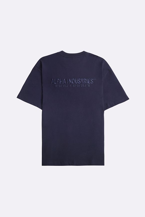 Мужская футболка Alpha Industries Tiger Embroidered Tee (MTT55002C1-replica blue) - фото 2 картинки