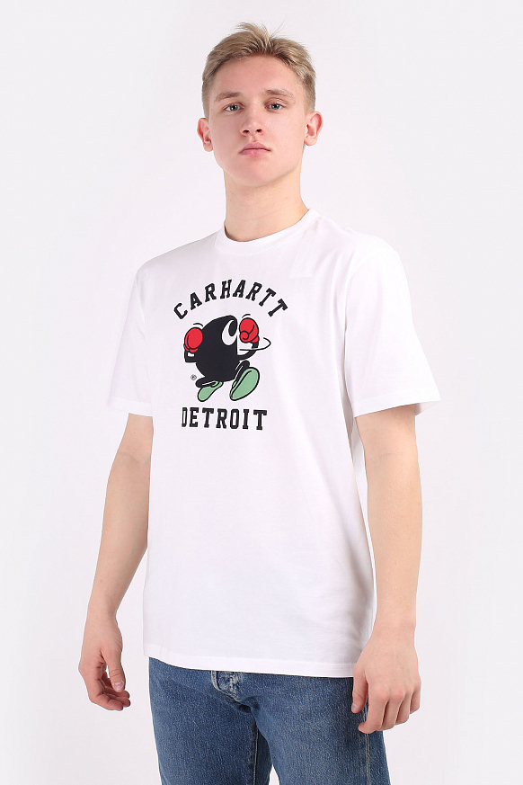 Мужская футболка Carhartt WIP S/S Boxing C T-Shirt (I029026-white)