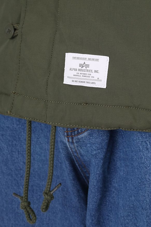 Мужская куртка Alpha Industries Deck Jacket (MJD51500C1 dark green) - фото 3 картинки