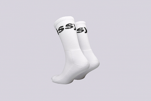 Мужские носки Stussy Jacquard Logo Socks (138603-White) - фото 2 картинки