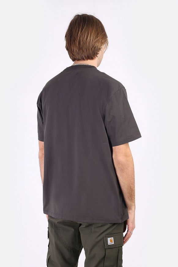 Мужская футболка Carhartt WIP S/S Dome Script T-Shirt (I029981-stormcloud) - фото 4 картинки