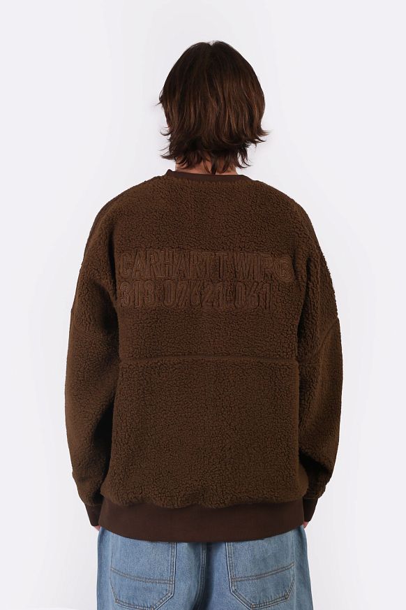 Мужская толстовка Carhartt WIP Coordinate Sweat (I033991-chocolate/brown) - фото 5 картинки