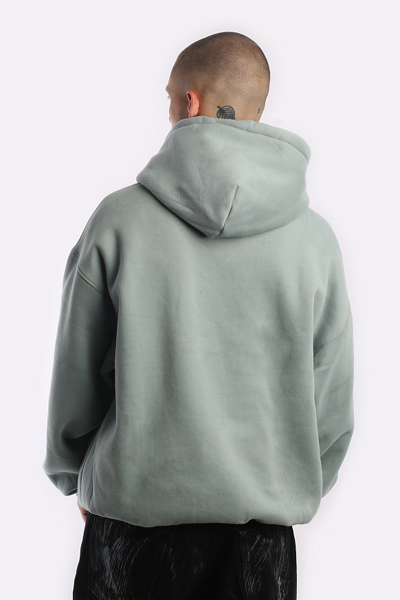 Мужская толстовка Hombre Nino Rubber Logo Hooded Pull Over (0222-CT0003-bl/gry) - фото 6 картинки