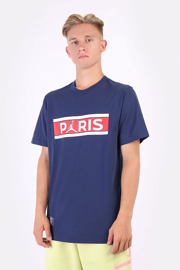 Мужская футболка Jordan Paris Saint-Germain Wordmark Tee (DB6510-410)