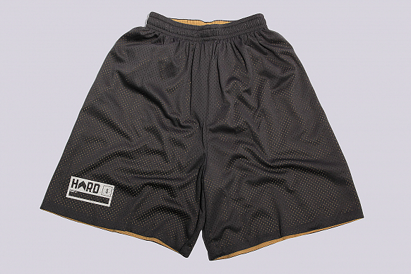 Мужские шорты Hard HRD Shorts (Hard black/gold-090) - фото 2 картинки