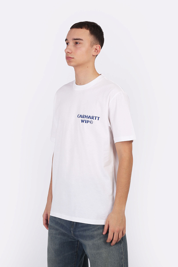 Мужская футболка Carhartt WIP S/S Ice T-Shirt (I034436-white) - фото 4 картинки