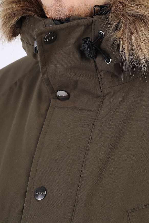 Мужская куртка Carhartt WIP Trapper Parka (I028129-cypress) - фото 6 картинки