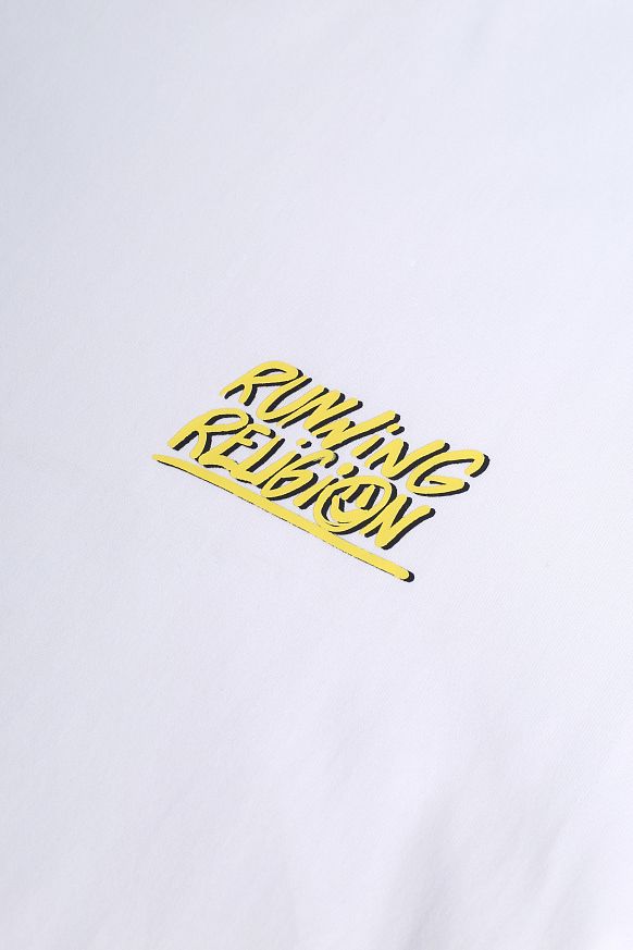 Мужская майка Running Religion Shadow Smiley (SHADOW SMILEY-white) - фото 2 картинки