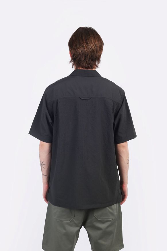 Мужская рубашка Alpha Industries SS Seersucker Shirt (MTS55000C1_077-charcoal) - фото 6 картинки