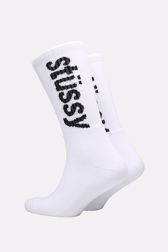 Мужские носки Stussy Helvetica Jacquard (138742-white) - фото 2 картинки