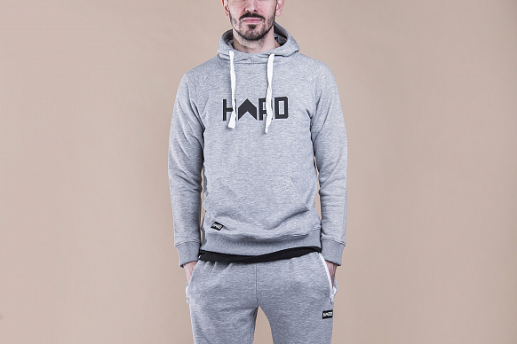 Мужская толстовка Hard Logo Hoody (Hard grey/blk-0704-) - фото 2 картинки