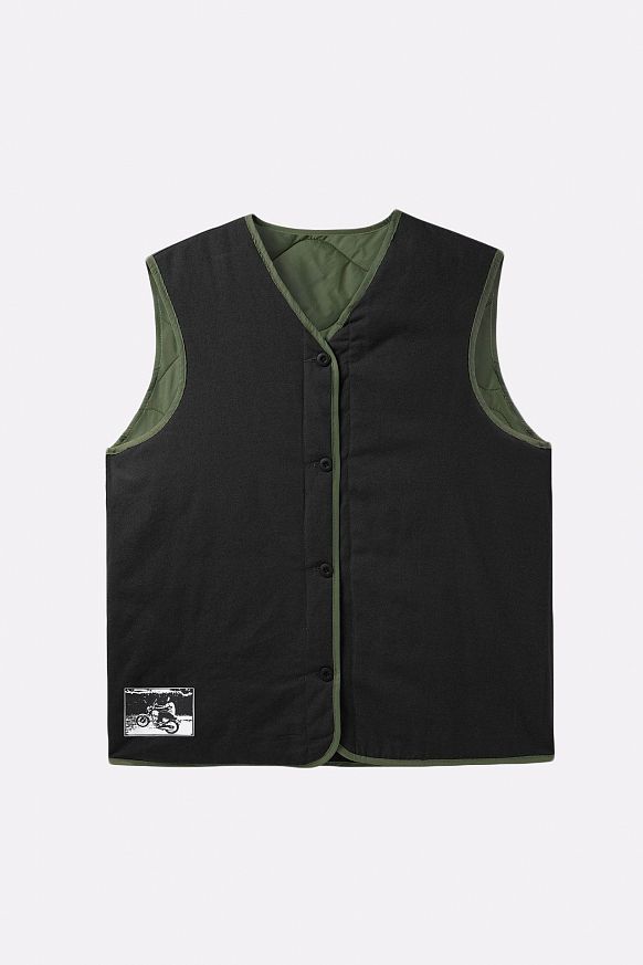 Мужской жилет Butter Goods Gore Reversible Vest (VEST-army/black) - фото 7 картинки