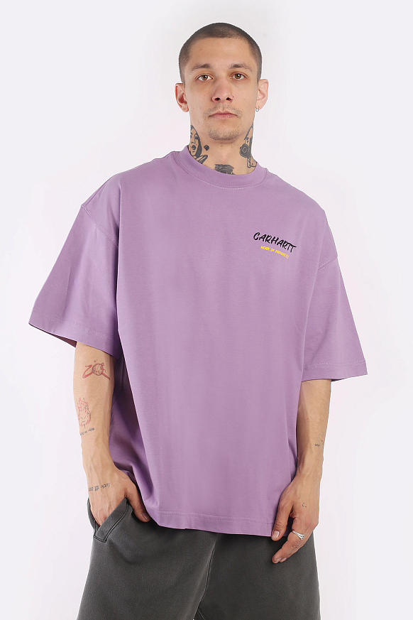 Мужская футболка Carhartt WIP S/S Built From Scratch T-Shirt (I031725-violanda) - фото 2 картинки