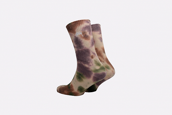 Мужские носки Stussy Tie Dye Socks (138661-olive) - фото 2 картинки