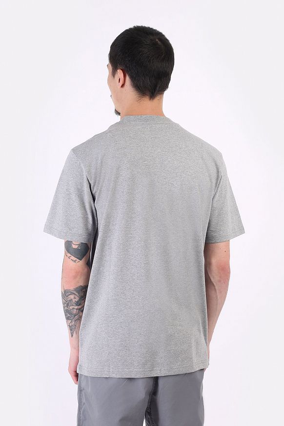 Мужская футболка Carhartt WIP S/S Shattered Script T-Shirt (I029604-grey heather) - фото 4 картинки