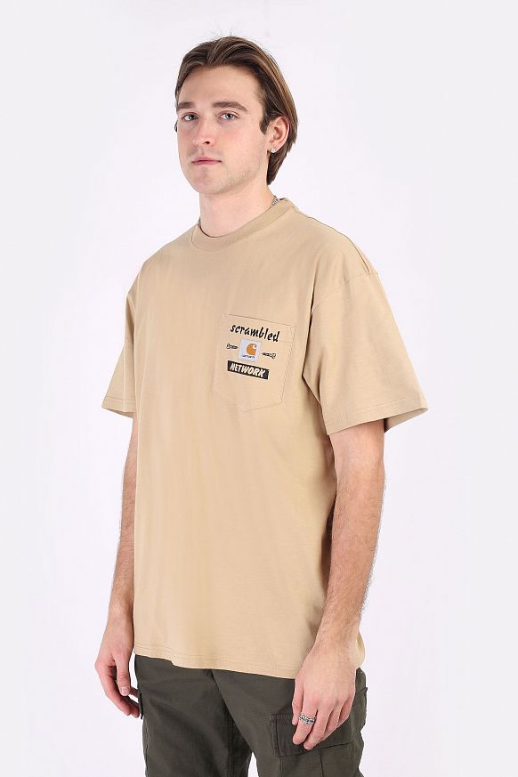 Мужская футболка Carhartt WIP S/S Scramble Pocket T-Shirt (I029983-brown/black)