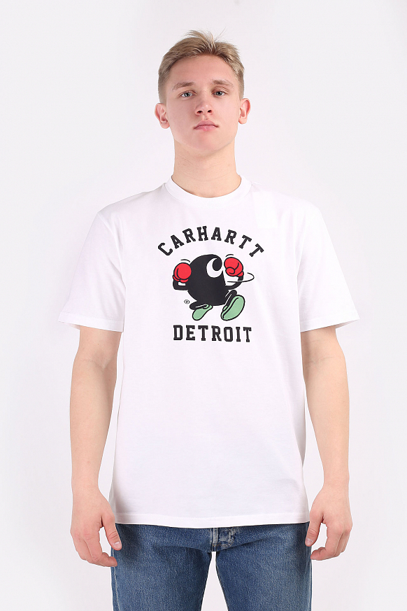 Мужская футболка Carhartt WIP S/S Boxing C T-Shirt (I029026-white) - фото 2 картинки