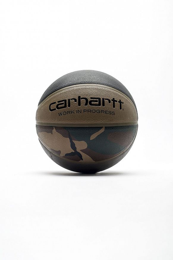 Мяч Carhartt WIP Spalding X Carhartt Wip Valiant 4 Basketball № 7 (I021385-blk,grey,lthr) - фото 2 картинки