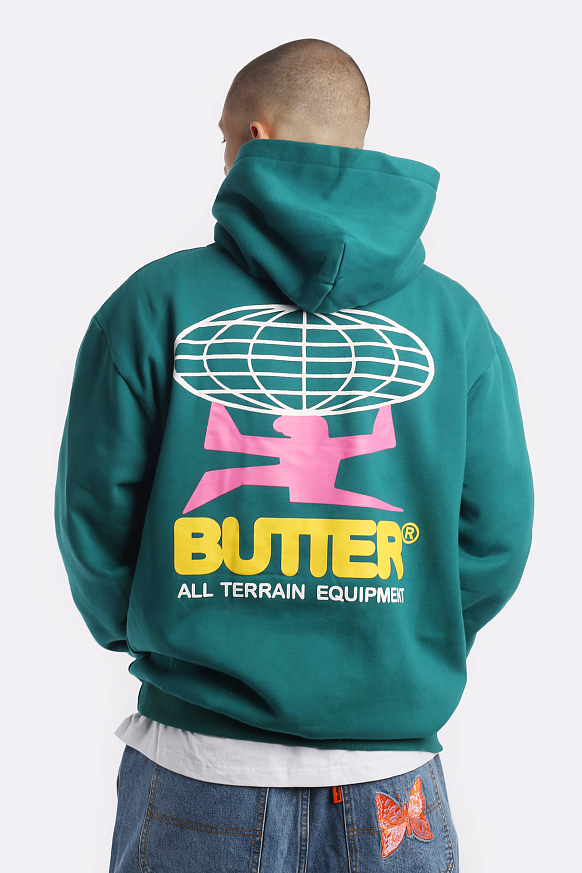 Мужская толстовка Butter Goods All Terrain Pullower Hood (All Terrain Pullower-pine) - фото 4 картинки