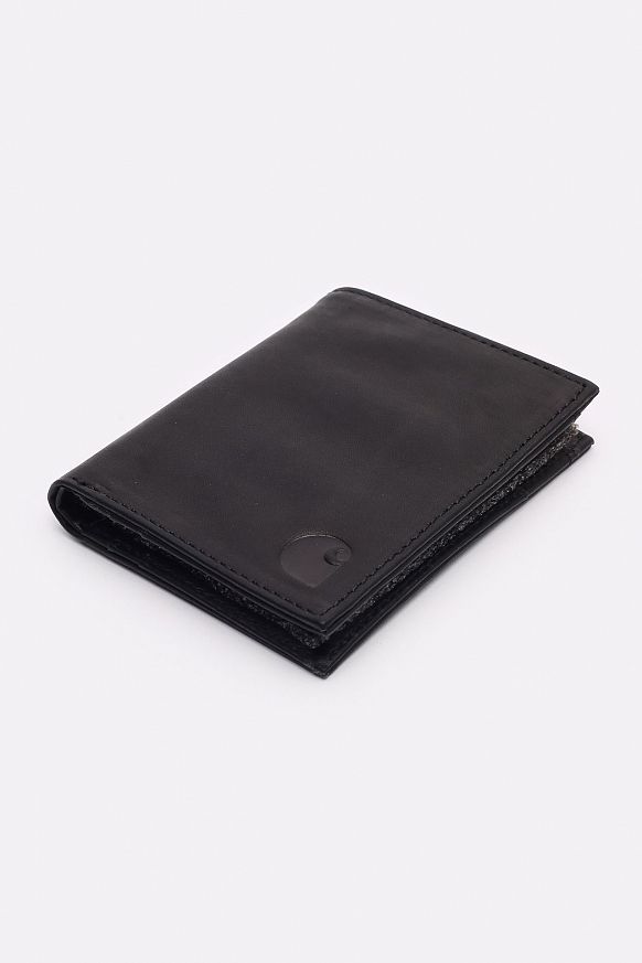 Бумажник Carhartt WIP Leather Fold Wallet (I030268-black)