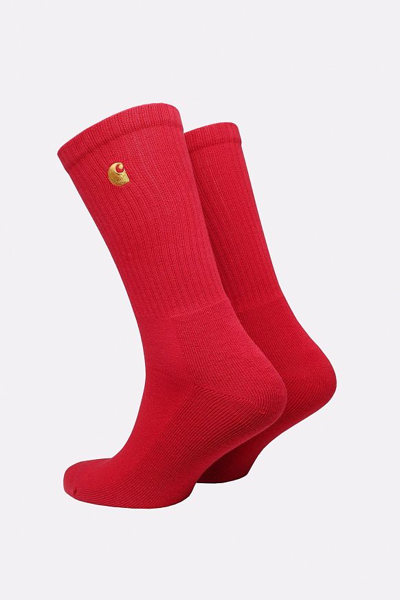 Мужские носки Carhartt WIP Chase Socks (I029421-cornel/gold) - фото 2 картинки