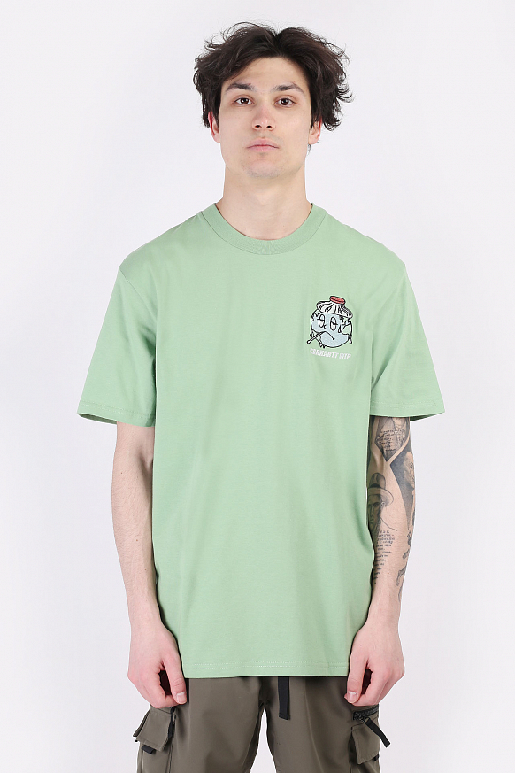 Мужская футболка Carhartt WIP S/S III World T-Shirt (I029058-green) - фото 3 картинки