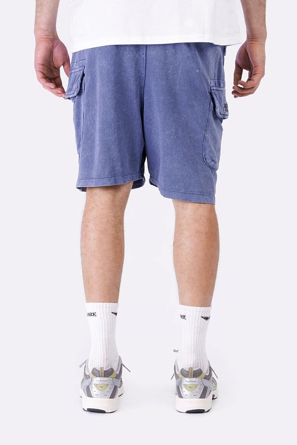 Мужские шорты Alpha Industries Terry Dyed Short (MBT55000C1-replica blue) - фото 7 картинки