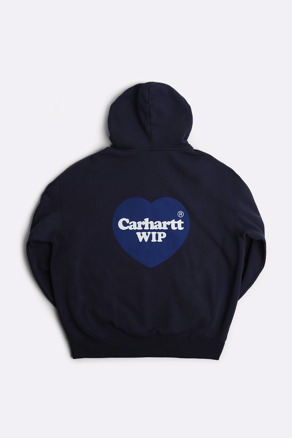 Мужская толстовка Carhartt WIP Hooded Heart Sweat (I032168-blue) - фото 2 картинки