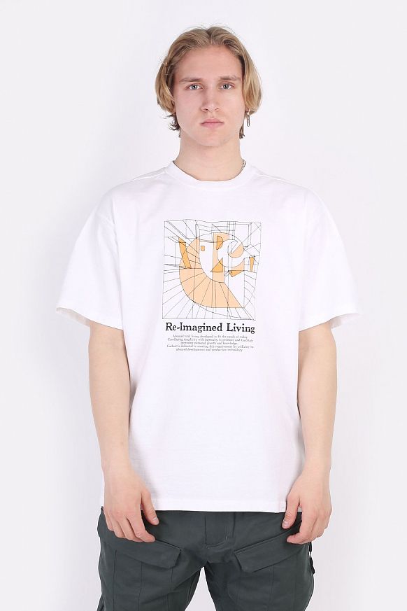 Мужская футболка Carhartt WIP S/S Living T-Shirt (I030180-white)