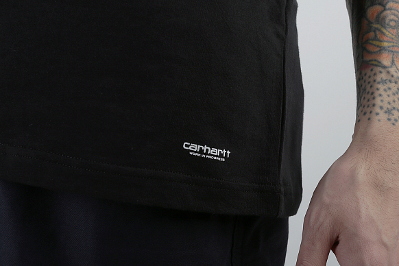 Мужские футболки Carhartt WIP Standard Crew Neck T-Shirt 2 Pack (I020460-black) - фото 3 картинки