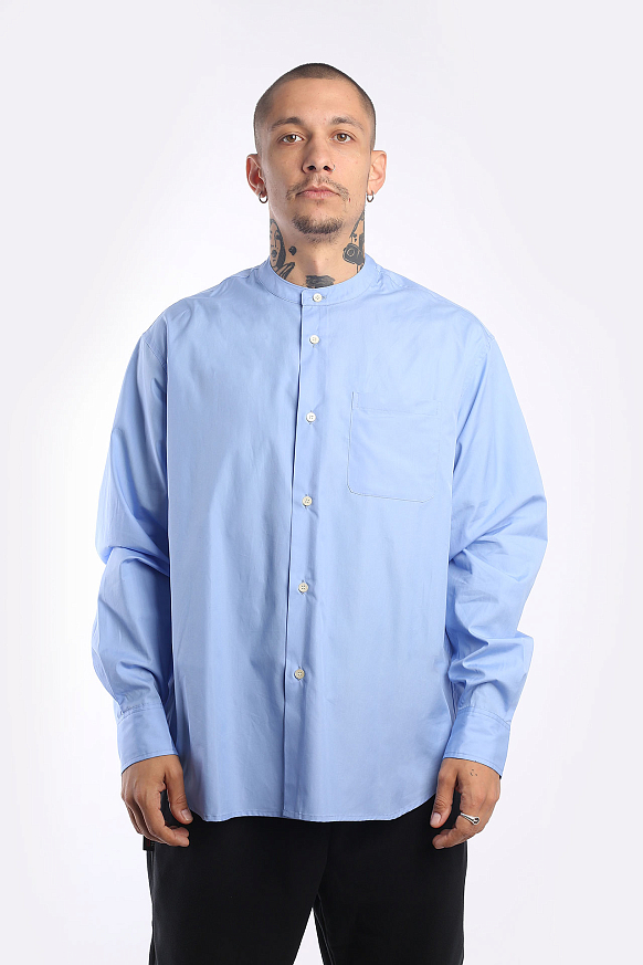 Мужская рубашка Hombre Nino Band Color Shirt (0231-SH0005-blue) - фото 2 картинки