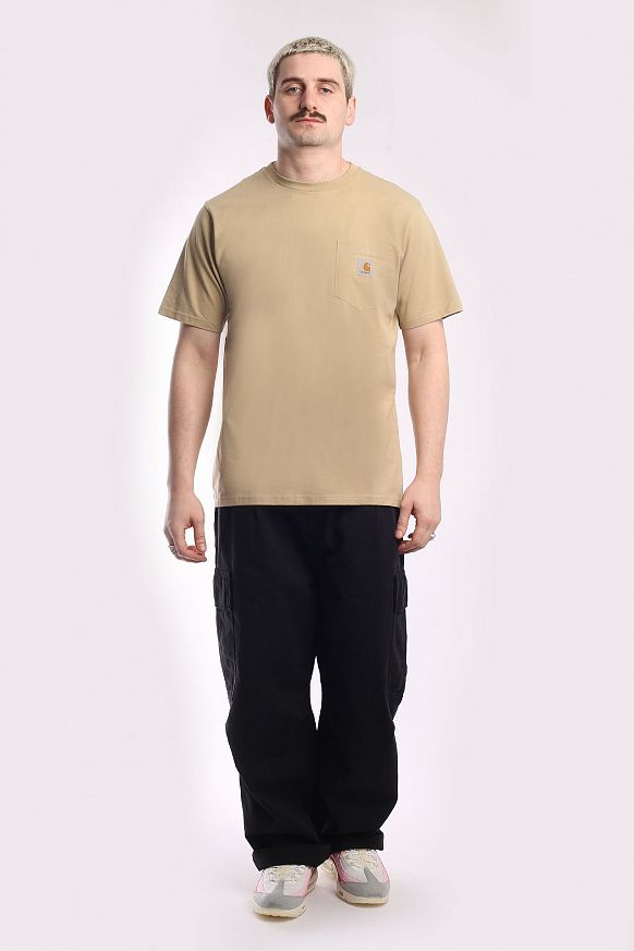 Мужская футболка Carhartt WIP S/S Pocket T-Shirt (I030434-ammonite) - фото 4 картинки