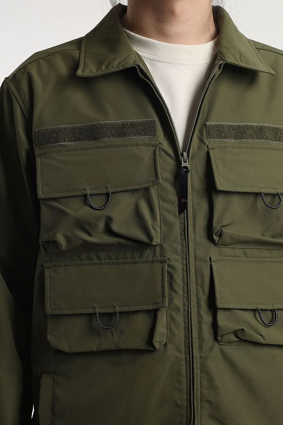 Мужская куртка Alpha Industries Nylon Cargo Shirt Jacket (MJN53000C1-green) - фото 5 картинки