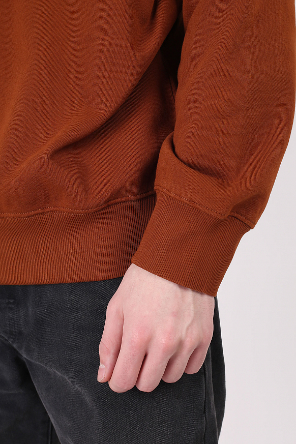 Мужская толстовка Carhartt WIP Pocket Sweat (I027681-brandy) - фото 4 картинки